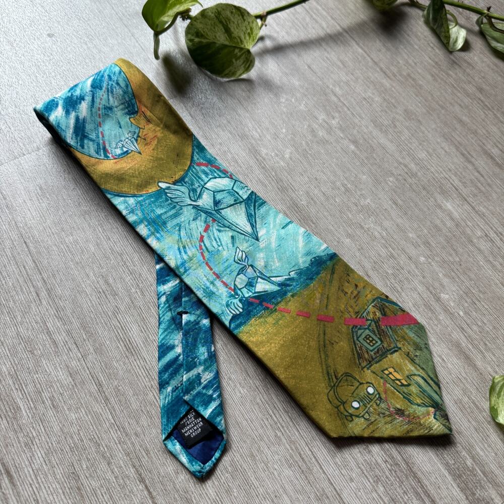 Vintage Beatles Tie Lucky In The Sky With Diamonds Apple Corps 90s Silk Novelty